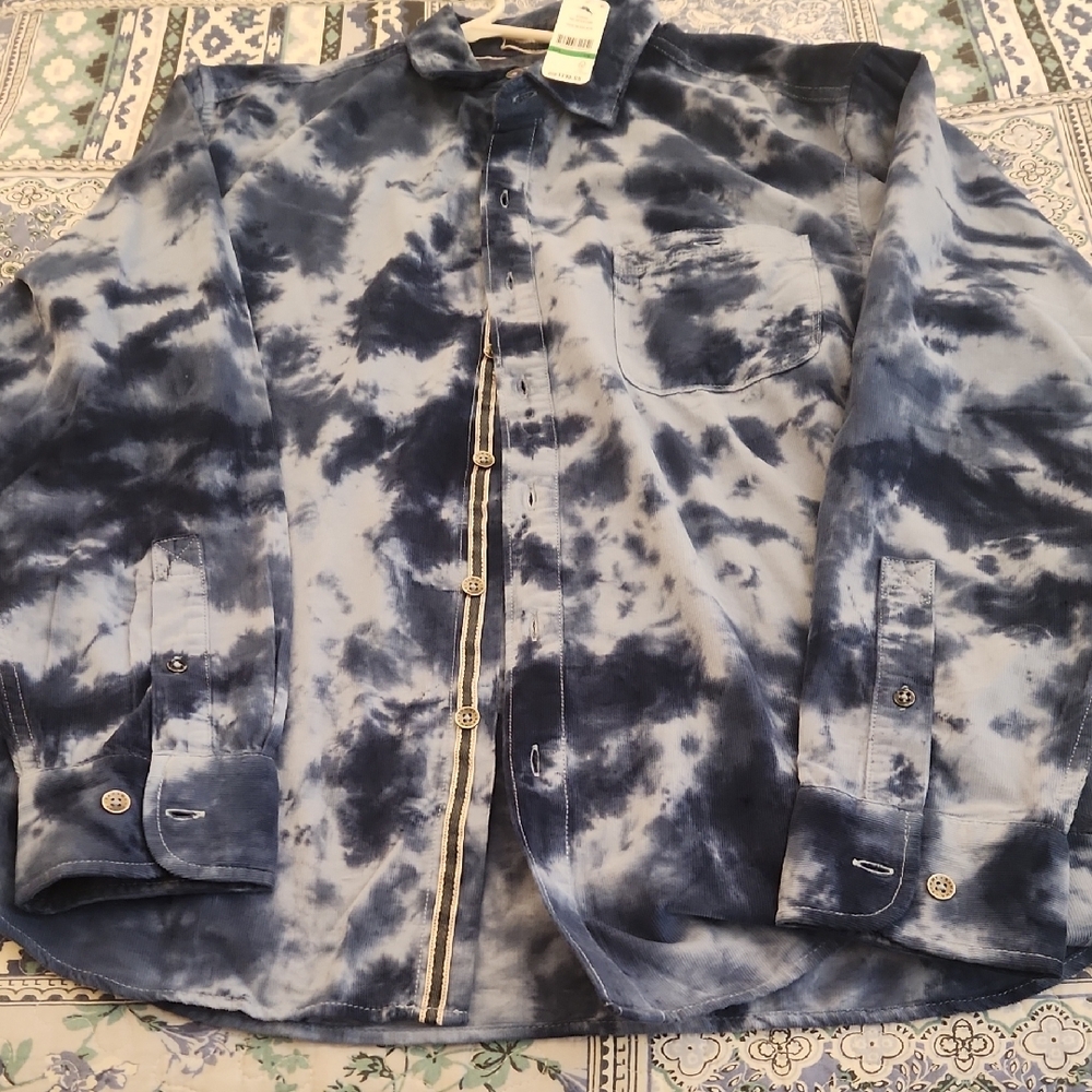 Tommy Bahama Silvery Blue Cord Shirt